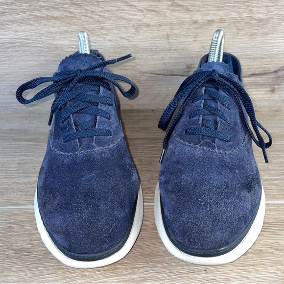 Vionic 355 Taylor Womens Size 7 Blue Comfort Shoes Sneakers Suede Lace Up Low - Picture 8 of 11